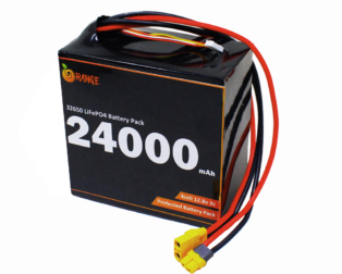 Orange IFR 32650 12.8V 24000mAh 3C 4S4P LiFePO4 Battery Pack