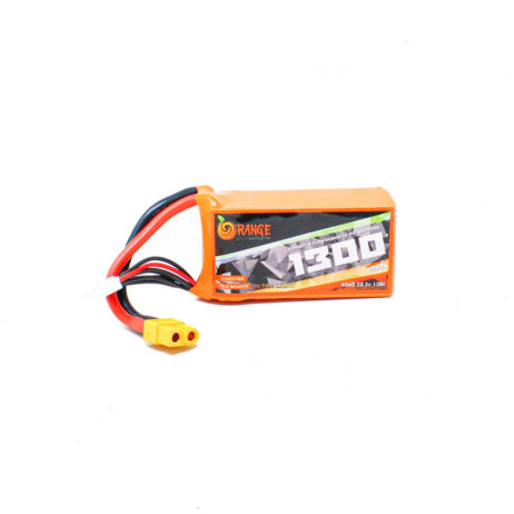 Orange Orange 1300Mah 6S 130C 22.2V Ultra Light Lithium Polymer Battery Pack Li Po 6