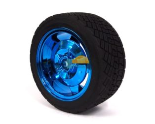 83MM Large Robot Smart Car Wheel 35MM Width Surface Blue