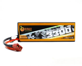 Orange 11.1V 3300mAh 45C 3S Hardcase Lithium Polymer Battery Pack