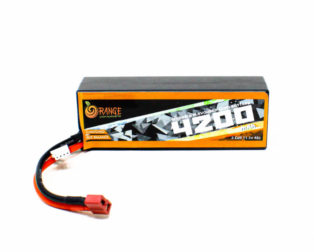 Orange 11.1V 4200mAh 45C 3S Hardcase Lithium Polymer Battery Pack