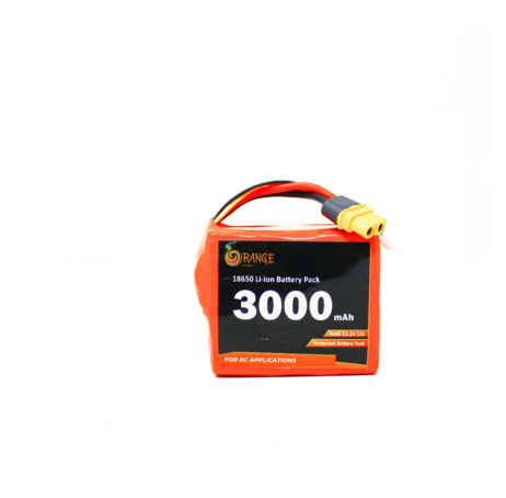 Orange 1290272 Orange Isr 18650 Li Ion 3000Mah 11.1V 3S2P Protected Battery Pack 15C