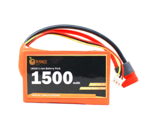 Power your projects with confidence using our Orange ISR 18650 7.4V 1500mAh 15C 2S1P Li-Ion Battery Pack. Click to order and stay charged!