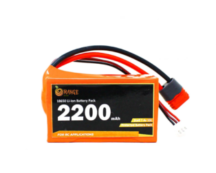 Orange ISR 18650 7.4V 2200mAh 10C 2S1P Li-Ion Battery Pack
