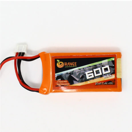 Orange 7.4V 600Mah 45C 2S Lithium Polymer Battery Pack