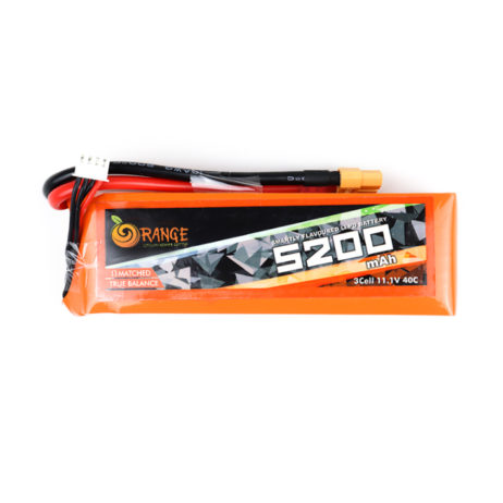Orange 23761 Orange 5200Mah 3S 40C 80C 11.1V Lithium Polymer Battery Pack