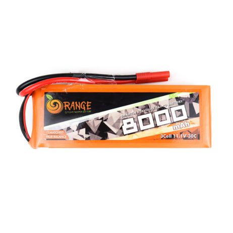 Orange 23779 Orange 8000Mah 3S 30C 60C 11.1V Lithium Polymer Battery Pack