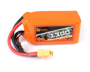Orange 14.8V 1300mAh 100C 4S Lithium Polymer Battery Pack