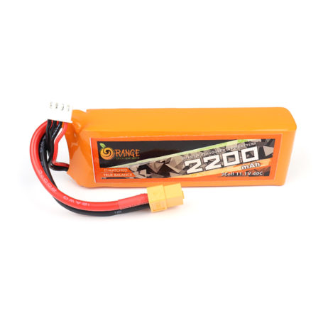 Orange 30983 Orange 2200Mah 3S 40C 80C 11.1V Lithium Polymer Battery Pack