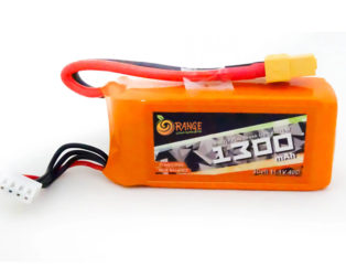 Orange 11.1V 1300mAh 40C 3S Lithium Polymer Battery Pack