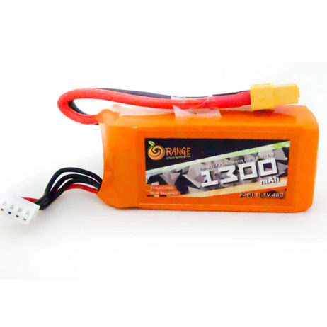 Orange 11.1V 1300Mah 40C 3S Lithium Polymer Battery Pack