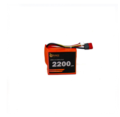 Orange Icr 18650 11.1V 2200Mah 2C 3S1P Li-Ion Battery Pack With Jst-Xh &Amp; Nylon-T