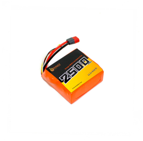 Orange Nmc 18650 11.1V 2500Mah 3C 3S1P Li-Ion Battery Pack With Jst-Xh &Amp; Nylon-T
