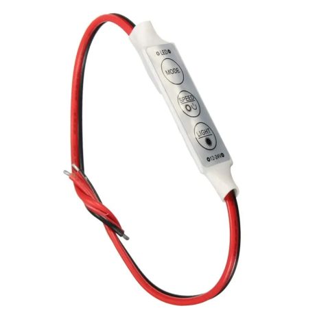 Generic 5 24V Mini 3Key Led Controller With Redblack Cable 2