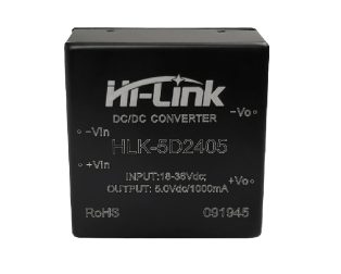 HLK-5D2405 Wide voltage 18~36V to 5V1000mA5W DC-DC power module